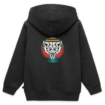 Werwolf - Kinder Premium Organic Zip Hoodie - Schwarz - Hinten - AI Model Kid Male (0cm)