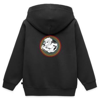 Werwolf - Kinder Premium Organic Zip Hoodie - Schwarz - Hinten - AI Model Kid Male (0cm)