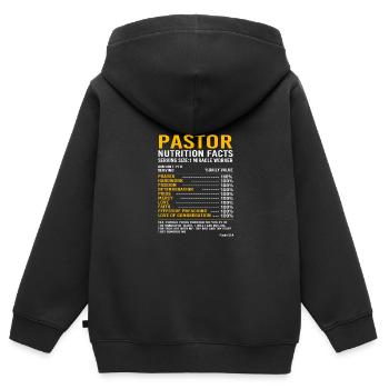 Pfarrer - Kinder Premium Organic Zip Hoodie - Schwarz - Hinten - AI Model Kid Male (0cm)