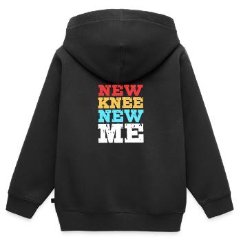 Chirurgie du genou - Sweat Premium à capuche zippé enfant bio - noir - Dos - AI Model Kid Male (0cm)