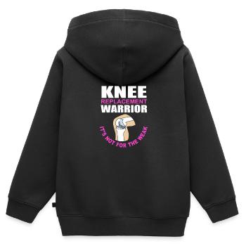 Knee Surgery - Kids Premium Organic Zip-up Hoodie - black - Back - AI Model Kid Male (0cm)