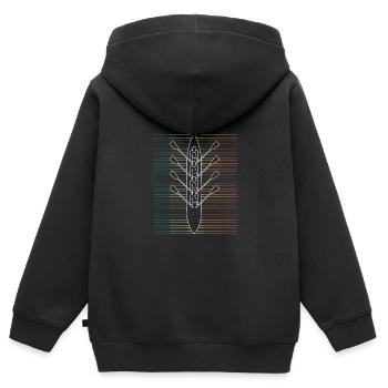 Ruderteam Rudern Ruder Ruderboot Ruderer - Kinder Premium Organic Zip Hoodie - Schwarz - Hinten - AI Model Kid Male (0cm)