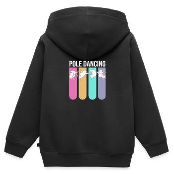 Pole Dance - Kinder Premium Organic Zip Hoodie - Schwarz - Hinten - AI Model Kid Male (0cm)
