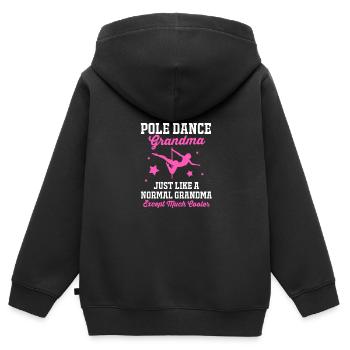 Pole Dance - Kinder Premium Organic Zip Hoodie - Schwarz - Hinten - AI Model Kid Male (0cm)