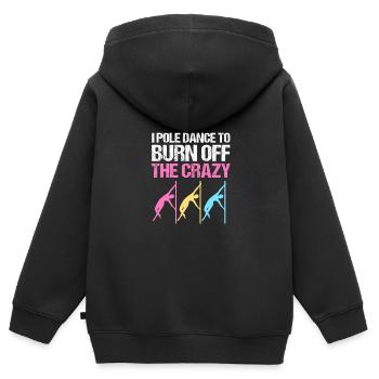 Pole Dance - Kinder Premium Organic Zip Hoodie - Schwarz - Hinten - AI Model Kid Male (0cm)
