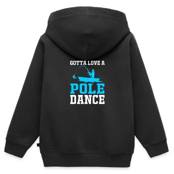 Pole Dance - Kinder Premium Organic Zip Hoodie - Schwarz - Hinten - AI Model Kid Male (0cm)