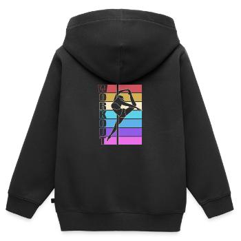 Pole Dance - Kinder Premium Organic Zip Hoodie - Schwarz - Hinten - AI Model Kid Male (0cm)