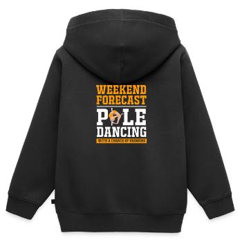 Pole Dance - Kinder Premium Organic Zip Hoodie - Schwarz - Hinten - AI Model Kid Male (0cm)