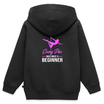 Pole Dance - Kinder Premium Organic Zip Hoodie - Schwarz - Hinten - AI Model Kid Male (0cm)
