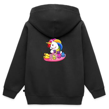 Torte Törtchen Dekoration Kuchen - Kinder Premium Organic Zip Hoodie - Schwarz - Hinten - AI Model Kid Male (0cm)