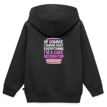 Torte Törtchen Dekoration Kuchen - Kinder Premium Organic Zip Hoodie - Schwarz - Hinten - AI Model Kid Male (0cm)