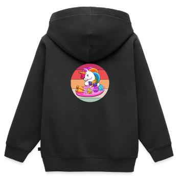 Torte Törtchen Dekoration Kuchen - Kinder Premium Organic Zip Hoodie - Schwarz - Hinten - AI Model Kid Male (0cm)