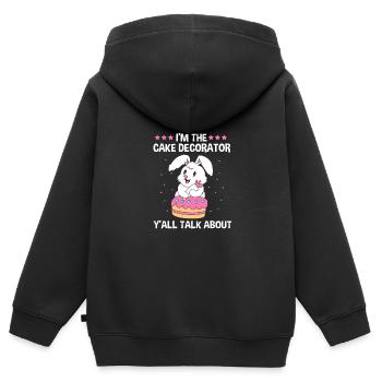 Torte Törtchen Dekoration Kuchen - Kinder Premium Organic Zip Hoodie - Schwarz - Hinten - AI Model Kid Male (0cm)