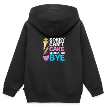 Torte Törtchen Dekoration Kuchen - Kinder Premium Organic Zip Hoodie - Schwarz - Hinten - AI Model Kid Male (0cm)