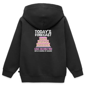 Torte Törtchen Dekoration Kuchen - Kinder Premium Organic Zip Hoodie - Schwarz - Hinten - AI Model Kid Male (0cm)