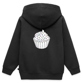 Torte Törtchen Dekoration Kuchen - Kinder Premium Organic Zip Hoodie - Schwarz - Hinten - AI Model Kid Male (0cm)