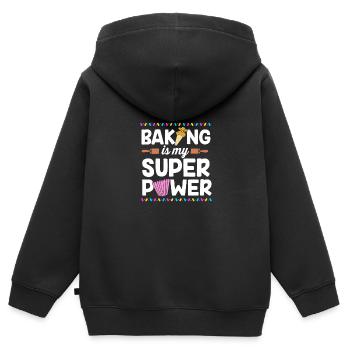Torte Törtchen Dekoration Kuchen - Kinder Premium Organic Zip Hoodie - Schwarz - Hinten - AI Model Kid Male (0cm)