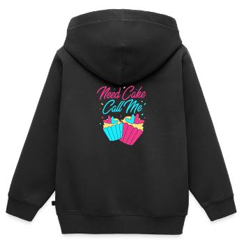 Torte Törtchen Dekoration Kuchen - Kinder Premium Organic Zip Hoodie - Schwarz - Hinten - AI Model Kid Male (0cm)