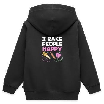 Torte Törtchen Dekoration Kuchen - Kinder Premium Organic Zip Hoodie - Schwarz - Hinten - AI Model Kid Male (0cm)