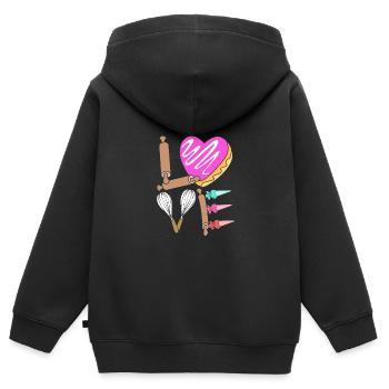 Torte Törtchen Dekoration Kuchen - Kinder Premium Organic Zip Hoodie - Schwarz - Hinten - AI Model Kid Male (0cm)
