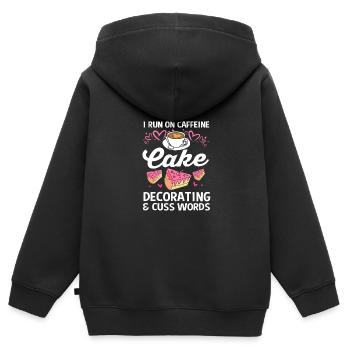 Torte Törtchen Dekoration Kuchen - Kinder Premium Organic Zip Hoodie - Schwarz - Hinten - AI Model Kid Male (0cm)