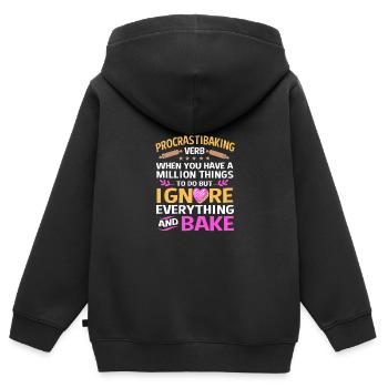 Torte Törtchen Dekoration Kuchen - Kinder Premium Organic Zip Hoodie - Schwarz - Hinten - AI Model Kid Male (0cm)