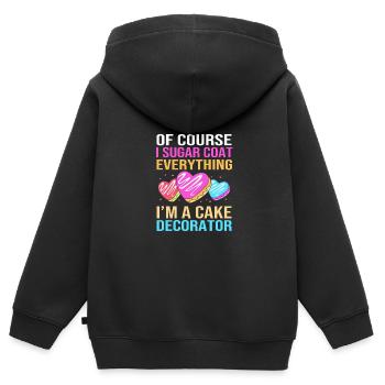 Torte Törtchen Dekoration Kuchen - Kinder Premium Organic Zip Hoodie - Schwarz - Hinten - AI Model Kid Male (0cm)