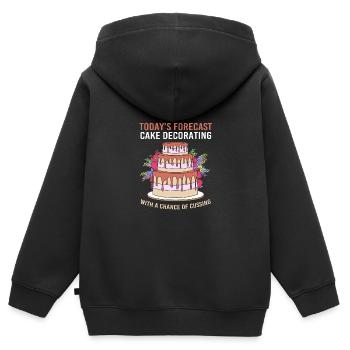 Torte Törtchen Dekoration Kuchen - Kinder Premium Organic Zip Hoodie - Schwarz - Hinten - AI Model Kid Male (0cm)