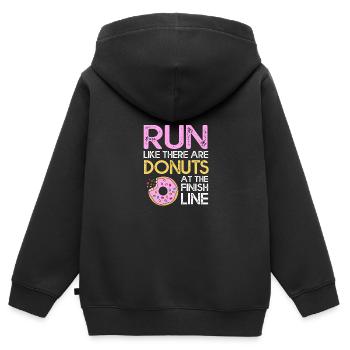 Marathon Marathon Runner - Kids Premium Organic Zip-up Hoodie - black - Back - AI Model Kid Male (0cm)