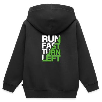 Marathon Marathon Runner - Kids Premium Organic Zip-up Hoodie - black - Back - AI Model Kid Male (0cm)