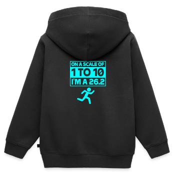 Marathon Marathon Runner - Kids Premium Organic Zip-up Hoodie - black - Back - AI Model Kid Male (0cm)