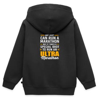 Marathon Marathon Runner - Kids Premium Organic Zip-up Hoodie - black - Back - AI Model Kid Male (0cm)