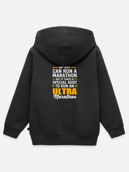 Marathon Marathonläufer - Kinder Premium Organic Zip Hoodie - Schwarz
