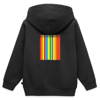 3. Klasse - Kinder Premium Organic Zip Hoodie - Schwarz - Hinten - AI Model Kid Male (0cm)
