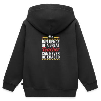 Enseignants de collège - Sweat Premium à capuche zippé enfant bio - noir - Dos - AI Model Kid Male (0cm)