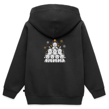 Polar Bear Weihnachten Polar Bear - Kinder Premium Organic Zip Hoodie - Schwarz - Hinten - AI Model Kid Male (0cm)