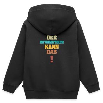 Informatiker - Kinder Premium Organic Zip Hoodie - Schwarz - Hinten - AI Model Kid Male (0cm)