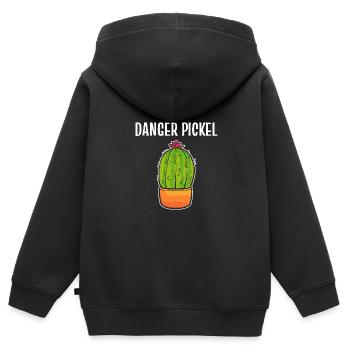 Gefahr Pickel Tanzchoreograf Geschenk - Kinder Premium Organic Zip Hoodie - Schwarz - Hinten - AI Model Kid Male (0cm)