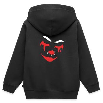 Trauriger Clown Entertainer Gift - Kinder Premium Organic Zip Hoodie - Schwarz - Hinten - AI Model Kid Male (0cm)