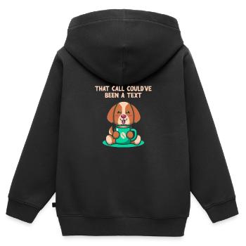 Dieser Anruf hätte ein introvertierter Chef des as - Kinder Premium Organic Zip Hoodie - Schwarz - Hinten - AI Model Kid Male (0cm)