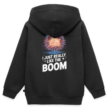 Pyrotechniker Feuerwerk Pyrotechnik - Kinder Premium Organic Zip Hoodie - Schwarz - Hinten - AI Model Kid Male (0cm)