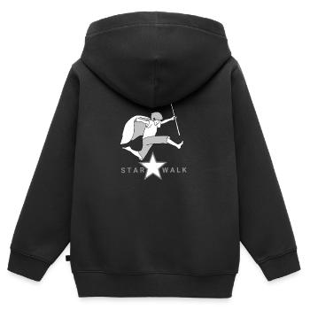 Star Walk - Sweat Premium à capuche zippé enfant bio - noir - Dos - AI Model Kid Male (0cm)