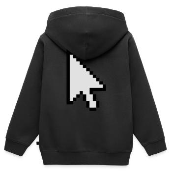 Pixel Mauszeiger - Kinder Premium Organic Zip Hoodie - Schwarz - Hinten - AI Model Kid Male (0cm)