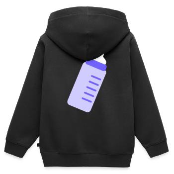 Vial Baby Bottle Clipart - Kids Premium Organic Zip-up Hoodie - black - Back - AI Model Kid Male (0cm)
