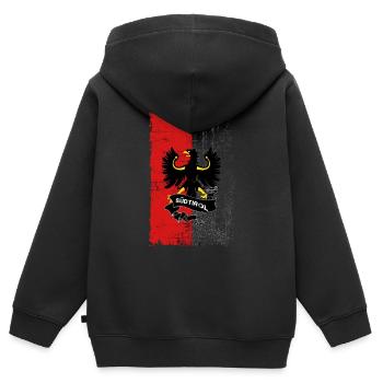Retro Style Südtirol - Kinder Premium Organic Zip Hoodie - Schwarz - Hinten - AI Model Kid Male (0cm)