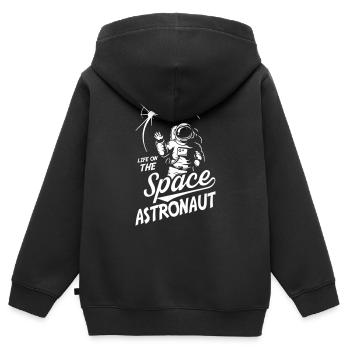 Life On The Space Astronaut - Kinder Premium Organic Zip Hoodie - Schwarz - Hinten - AI Model Kid Male (0cm)