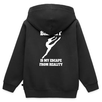 Ballet Gift Dance Dancer Ballerina Dance Class - Kids Premium Organic Zip-up Hoodie - black - Back - AI Model Kid Male (0cm)