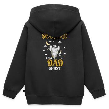 You Can't Scare Me I'm A DAD Ghost Cool Funny - Kinder Premium Organic Zip Hoodie - Schwarz - Hinten - AI Model Kid Male (0cm)