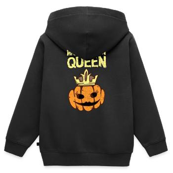 Halloween Queen Party Trick ou Treat Costume de citrouille - Sweat Premium à capuche zippé enfant bio - noir - Dos - AI Model Kid Male (0cm)