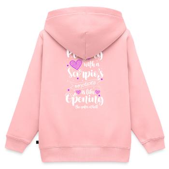 Horoskop Astro November - Kinder Premium Organic Zip Hoodie - Rosa - Hinten - AI Model Kid Female (0cm)